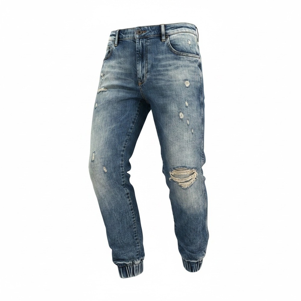 Denim & Supply 2013 Ralph Lauren Jogger Jeans 28 Blue Distressed Acid Wash Pants